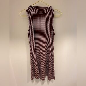 Art Class Maroon and White Striped Dress